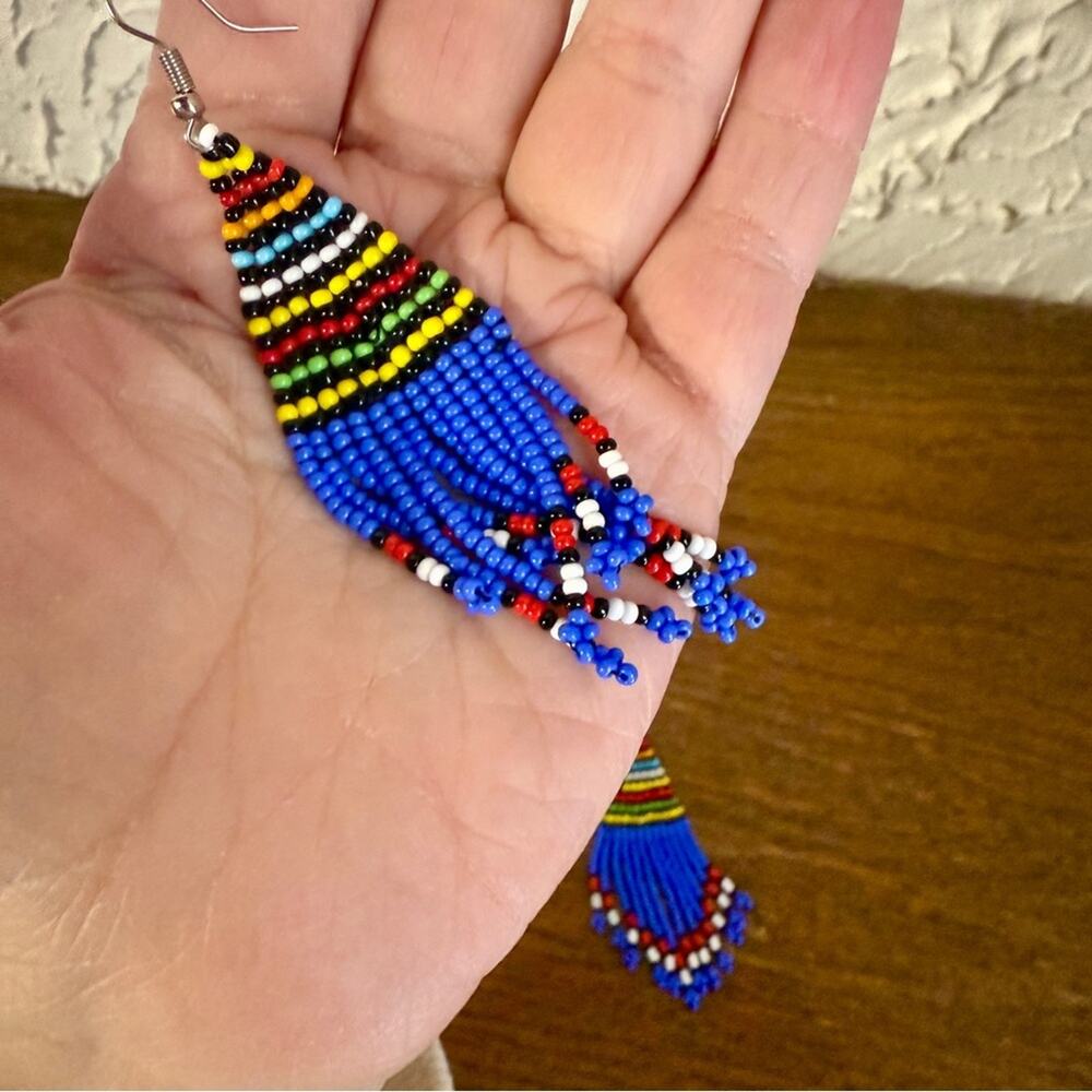 Colorful Beaded Earrings - Picture 2 of 2